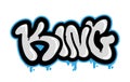 King graffiti lettering Royalty Free Stock Photo